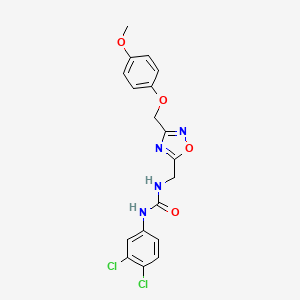 1-(3,4-Dichlorophenyl)-3-((3-((4-methoxyphenoxy)methyl)-1,2,4-oxadiazol-5-yl)methyl)urea