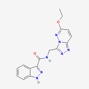 molecular formula C16H15N7O2 B2651327 N-((6-乙氧基-[1,2,4]三唑并[4,3-b]哒嗪-3-基)甲基)-1H-吲唑-3-甲酰胺 CAS No. 2034276-86-1