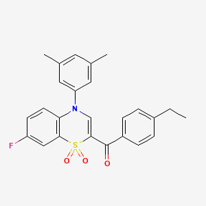 [4-(3,5-dimethylphenyl)-7-fluoro-1,1-dioxido-4H-1,4-benzothiazin-2-yl](4-ethylphenyl)methanone