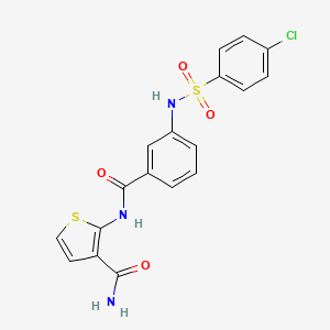 2-(3-(4-Chlorophenylsulfonamido)benzamido)thiophene-3-carboxamide