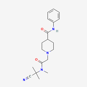 molecular formula C19H26N4O2 B2651336 1-{[(1-cyano-1-methylethyl)(methyl)carbamoyl]methyl}-N-phenylpiperidine-4-carboxamide CAS No. 1240726-07-1