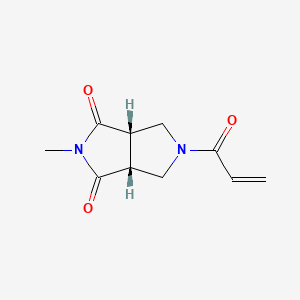(3Ar,6aS)-2-methyl-5-prop-2-enoyl-3a,4,6,6a-tetrahydropyrrolo[3,4-c]pyrrole-1,3-dione