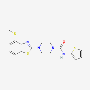molecular formula C17H18N4OS3 B2651343 4-(4-(methylthio)benzo[d]thiazol-2-yl)-N-(thiophen-2-yl)piperazine-1-carboxamide CAS No. 1207054-21-4