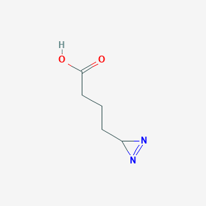 molecular formula C5H8N2O2 B2651344 4-(3H-Diazirin-3-yl)butanoic acid CAS No. 2580220-64-8