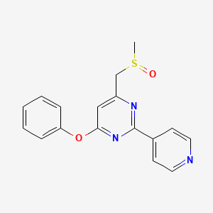 4-((Methylsulfinyl)methyl)-6-phenoxy-2-(4-pyridinyl)pyrimidine