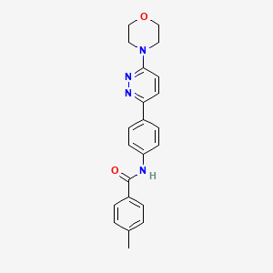 molecular formula C22H22N4O2 B2651351 4-methyl-N-(4-(6-morpholinopyridazin-3-yl)phenyl)benzamide CAS No. 899745-91-6
