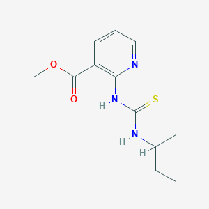 molecular formula C12H17N3O2S B2651352 Methyl 2-(3-(sec-butyl)thioureido)nicotinate CAS No. 702667-51-4