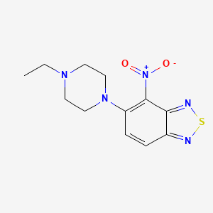 molecular formula C12H15N5O2S B2651353 5-(4-Ethylpiperazin-1-yl)-4-nitrobenzo[c][1,2,5]thiadiazole CAS No. 312592-16-8