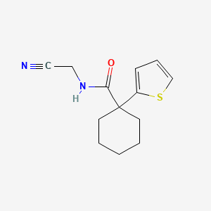 molecular formula C13H16N2OS B2651359 N-(Cyanomethyl)-1-thiophen-2-ylcyclohexane-1-carboxamide CAS No. 1385472-95-6