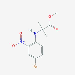 molecular formula C11H13BrN2O4 B2651365 Methyl 2-[(4-bromo-2-nitrophenyl)amino]-2-methylpropanoate CAS No. 1803561-77-4