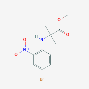 molecular formula C11H13BrN2O4 B2651365 2-[(4-溴-2-硝基苯基)氨基]-2-甲基丙酸甲酯 CAS No. 1803561-77-4