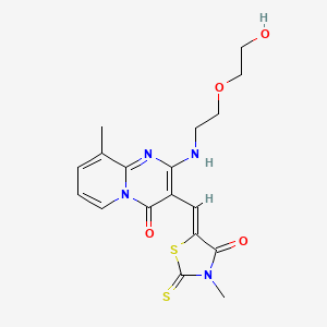 molecular formula C18H20N4O4S2 B2651367 (Z)-5-((2-((2-(2-羟基乙氧基)乙基)氨基)-9-甲基-4-氧代-4H-吡啶并[1,2-a]嘧啶-3-基)亚甲基)-3-甲基-2-硫代噻唑烷-4-酮 CAS No. 488733-57-9