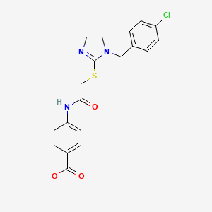 Methyl 4-[[2-[1-[(4-chlorophenyl)methyl]imidazol-2-yl]sulfanylacetyl]amino]benzoate