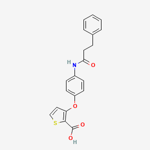 3-{4-[(3-Phenylpropanoyl)amino]phenoxy}-2-thiophenecarboxylic acid