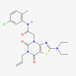 methyl 2-({3-[4-ethyl-5-(ethylthio)-4H-1,2,4-triazol-3-yl]-1-methyl-1,4,6,7-tetrahydro-5H-pyrazolo[4,3-c]pyridin-5-yl}sulfonyl)benzoate