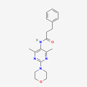 N-(4,6-dimethyl-2-morpholinopyrimidin-5-yl)-3-phenylpropanamide