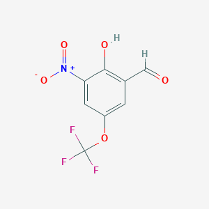 molecular formula C8H4F3NO5 B2651375 2-Hydroxy-3-nitro-5-(trifluoromethoxy)benzaldehyde CAS No. 2149597-24-8