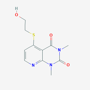 molecular formula C11H13N3O3S B2651383 5-((2-hydroxyethyl)thio)-1,3-dimethylpyrido[2,3-d]pyrimidine-2,4(1H,3H)-dione CAS No. 900005-15-4