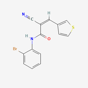 molecular formula C14H9BrN2OS B2651411 (Z)-N-(2-bromophenyl)-2-cyano-3-thiophen-3-ylprop-2-enamide CAS No. 1223869-53-1