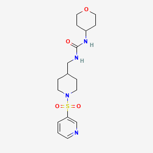 molecular formula C17H26N4O4S B2651423 1-((1-(pyridin-3-ylsulfonyl)piperidin-4-yl)methyl)-3-(tetrahydro-2H-pyran-4-yl)urea CAS No. 2034622-01-8