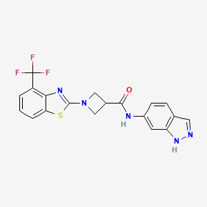 N-(1H-indazol-6-yl)-1-(4-(trifluoromethyl)benzo[d]thiazol-2-yl)azetidine-3-carboxamide