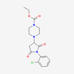 Ethyl 4-[1-(2-chlorophenyl)-2,5-dioxopyrrolidin-3-yl]piperazine-1-carboxylate