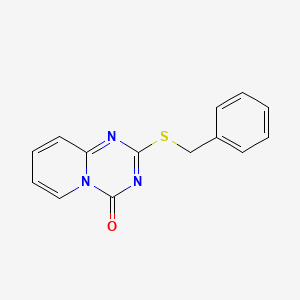 2-(benzylsulfanyl)-4H-pyrido[1,2-a](1,3,5)triazin-4-one