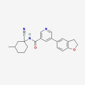 molecular formula C22H23N3O2 B2651451 N-(1-Cyano-3-methylcyclohexyl)-5-(2,3-dihydro-1-benzofuran-5-yl)pyridine-3-carboxamide CAS No. 1948133-70-7