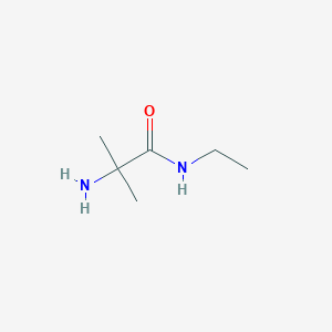 molecular formula C6H14N2O B2651458 N~1~-ethyl-2-methylalaninamide hydrochloride CAS No. 1211543-32-6; 1220039-29-1