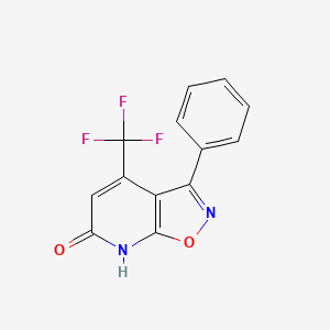 molecular formula C13H7F3N2O2 B2651460 3-苯基-4-(三氟甲基)异恶唑并[5,4-b]吡啶-6(7H)-酮 CAS No. 1018047-90-9