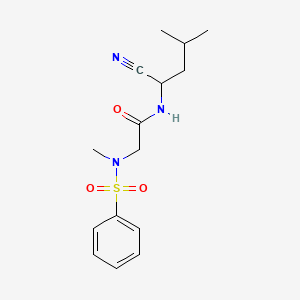 molecular formula C15H21N3O3S B2651463 N-(1-cyano-3-methylbutyl)-2-(N-methylbenzenesulfonamido)acetamide CAS No. 1333942-65-6