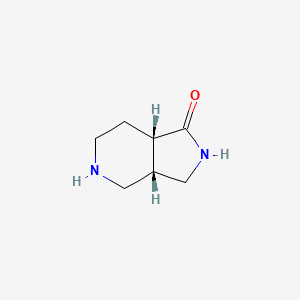 molecular formula C7H12N2O B2651472 (3aS,7aS)-2,3,3a,4,5,6,7,7a-octahydropyrrolo[3,4-c]pyridin-1-one CAS No. 868585-36-8