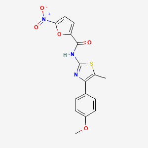 molecular formula C16H13N3O5S B2651478 N-[4-(4-methoxyphenyl)-5-methyl-1,3-thiazol-2-yl]-5-nitrofuran-2-carboxamide CAS No. 536733-73-0