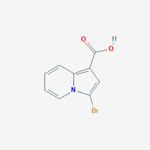 molecular formula C9H6BrNO2 B2651485 3-Bromoindolizine-1-carboxylic acid CAS No. 120221-66-1