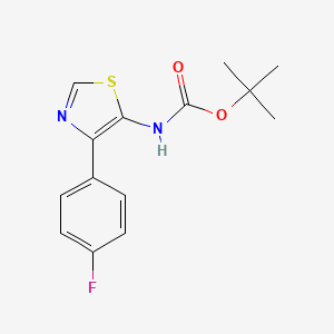 molecular formula C14H15FN2O2S B2651487 tert-butyl N-[4-(4-fluorophenyl)-1,3-thiazol-5-yl]carbamate CAS No. 1909309-21-2