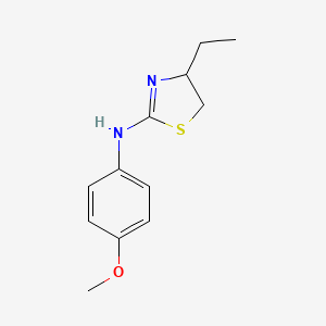 molecular formula C12H16N2OS B2651489 4-ethyl-N-(4-methoxyphenyl)-4,5-dihydro-1,3-thiazol-2-amine CAS No. 380436-92-0