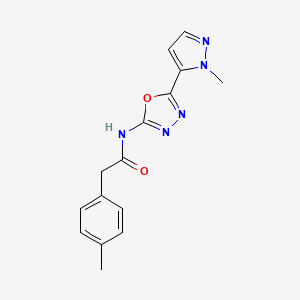 N-(5-(1-methyl-1H-pyrazol-5-yl)-1,3,4-oxadiazol-2-yl)-2-(p-tolyl)acetamide