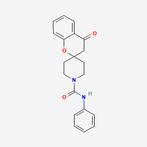 molecular formula C20H20N2O3 B2651496 4-氧代-N-苯基螺[色满-2,4'-哌啶]-1'-甲酰胺 CAS No. 251088-09-2