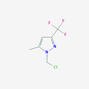 molecular formula C6H6ClF3N2 B2651501 1-(chloromethyl)-5-methyl-3-(trifluoromethyl)-1H-pyrazole CAS No. 1006356-44-0