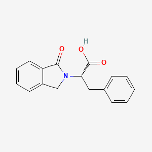 molecular formula C17H15NO3 B2651503 (2S)-2-(3-oxo-1H-isoindol-2-yl)-3-phenylpropanoic acid CAS No. 105776-76-9; 96017-10-6