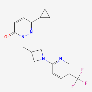 6-Cyclopropyl-2-({1-[5-(trifluoromethyl)pyridin-2-yl]azetidin-3-yl}methyl)-2,3-dihydropyridazin-3-one