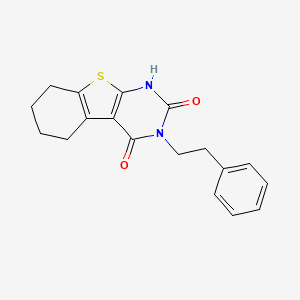 molecular formula C18H18N2O2S B2651511 3-(2-phenylethyl)-5,6,7,8-tetrahydro[1]benzothieno[2,3-d]pyrimidine-2,4(1H,3H)-dione CAS No. 862316-69-6