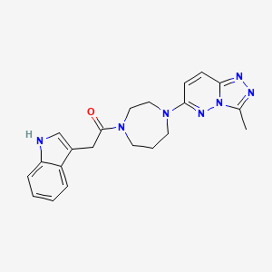 2-(1H-Indol-3-yl)-1-[4-(3-methyl-[1,2,4]triazolo[4,3-b]pyridazin-6-yl)-1,4-diazepan-1-yl]ethanone
