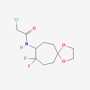 2-Chloro-N-(8,8-difluoro-1,4-dioxaspiro[4.6]undecan-9-yl)acetamide