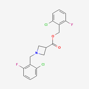 molecular formula C18H15Cl2F2NO2 B2651527 2-Chloro-6-fluorobenzyl 1-(2-chloro-6-fluorobenzyl)azetidine-3-carboxylate CAS No. 1289385-42-7