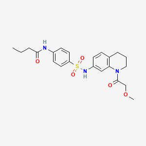 N-(4-(N-(1-(2-methoxyacetyl)-1,2,3,4-tetrahydroquinolin-7-yl)sulfamoyl)phenyl)butyramide