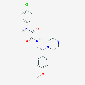 molecular formula C22H27ClN4O3 B2651549 N1-(4-chlorophenyl)-N2-(2-(4-methoxyphenyl)-2-(4-methylpiperazin-1-yl)ethyl)oxalamide CAS No. 903254-99-9