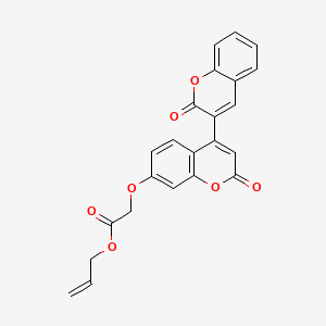 molecular formula C23H16O7 B2651550 Prop-2-enyl 2-[2-oxo-4-(2-oxochromen-3-yl)chromen-7-yl]oxyacetate CAS No. 859666-81-2