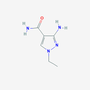 molecular formula C6H10N4O B2651553 3-Amino-1-ethylpyrazole-4-carboxamide CAS No. 955552-45-1