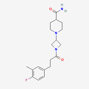 1-(1-(3-(4-Fluoro-3-methylphenyl)propanoyl)azetidin-3-yl)piperidine-4-carboxamide